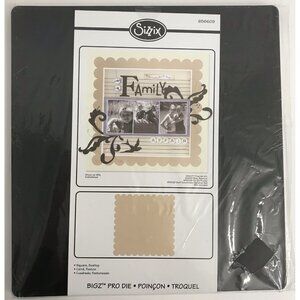 SIZZIX Bigz Pro Die 10 3/4” x 10 3/4” SCALLOP SQUARE 656609